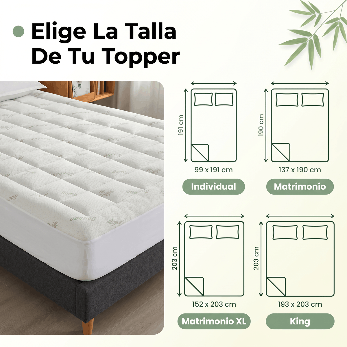 TrueSleep | Cubrecolchón de Bambú