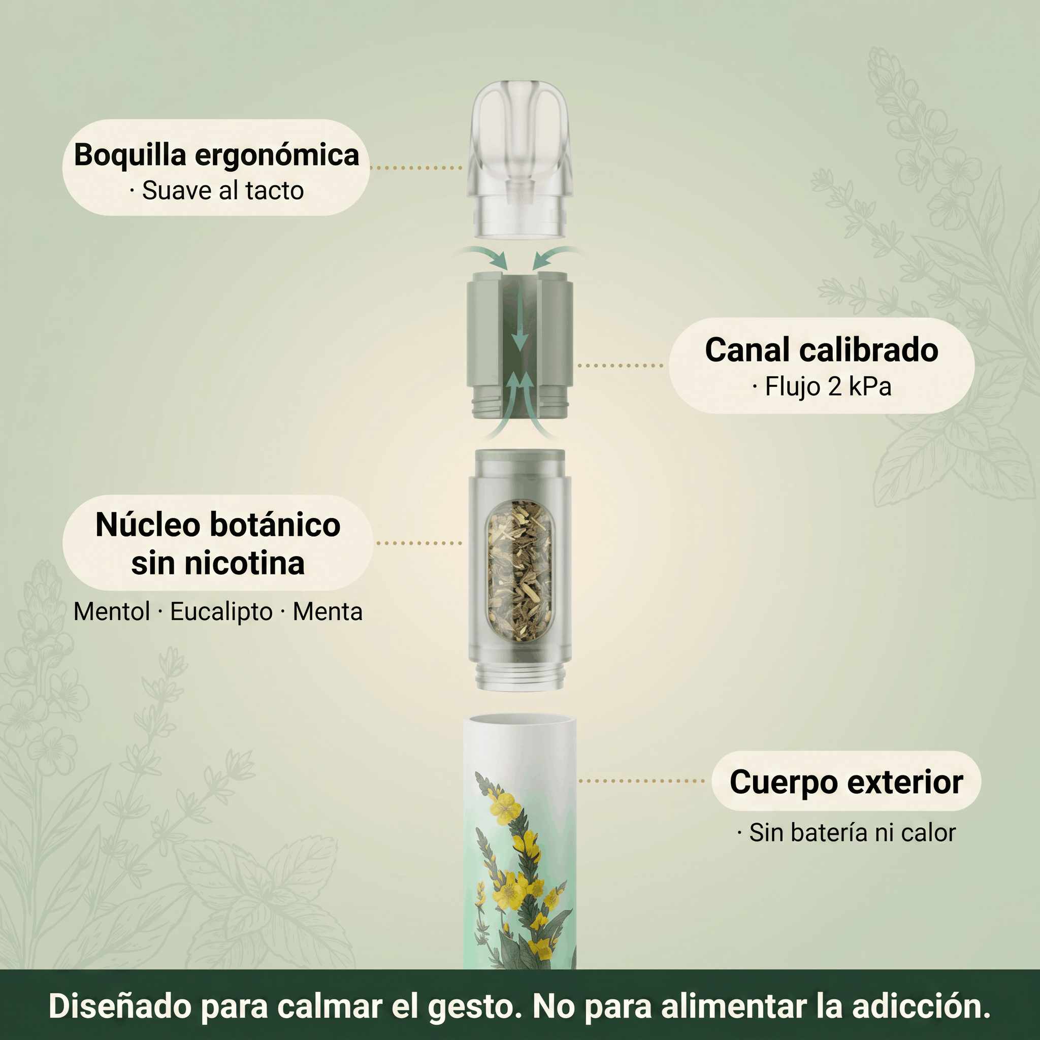 AIRO HERBAL PEN | Inhalador que Satisface el Gesto y las Ganas de Fumar